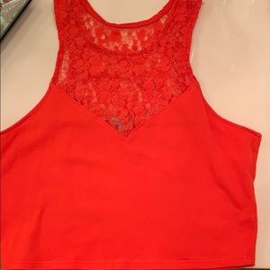 Charlotte Russe red crop top